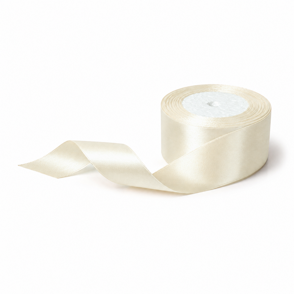 Rolă panglică satinată, 4 cm, culoare crem NR. 82 - ROC 0811