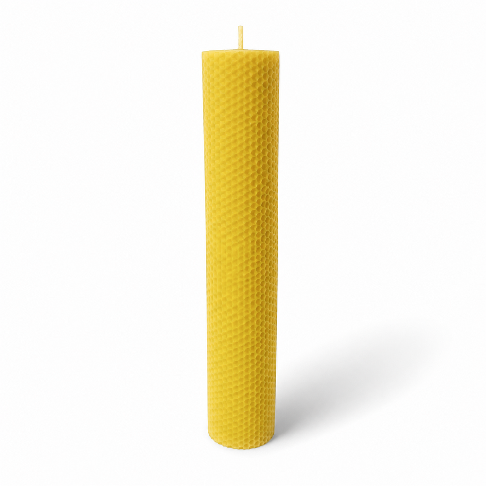 Lumânare din ceară de albine tip fagure, 40 cm, culoare nature - 40060TF