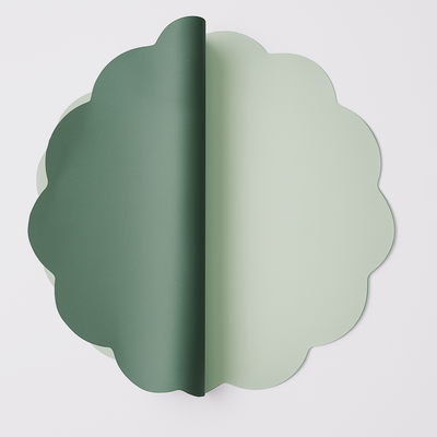 Celofan rotund cu două fețe, 38 cm, culoare verde cu vernil - ROC A70