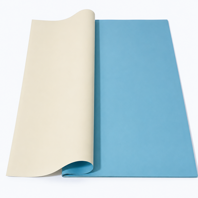 Coli celofan cu două fețe, culoare blue cu crem J04 - ROC A288