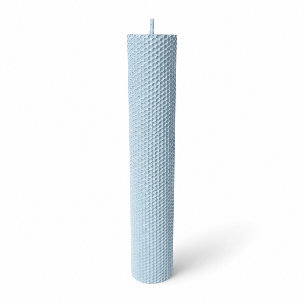 Lumânare din ceară de albine tip fagure, 35 cm, culoare albastru deschis NR. 4 - 35060TFC