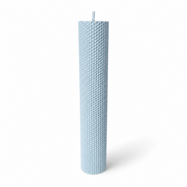 Lumânare din ceară de albine tip fagure, 40 cm, culoare albastru deschis NR. 4 - 40060TFC