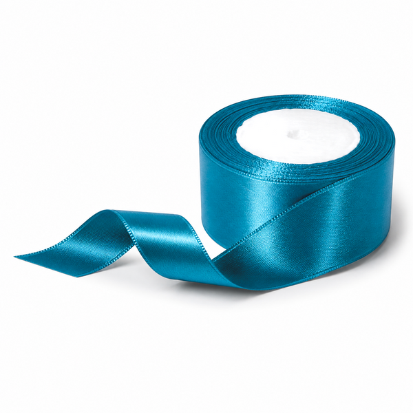 Rolă panglică satin, 4 cm, culoare albastru NR. 47 - ROC 0811