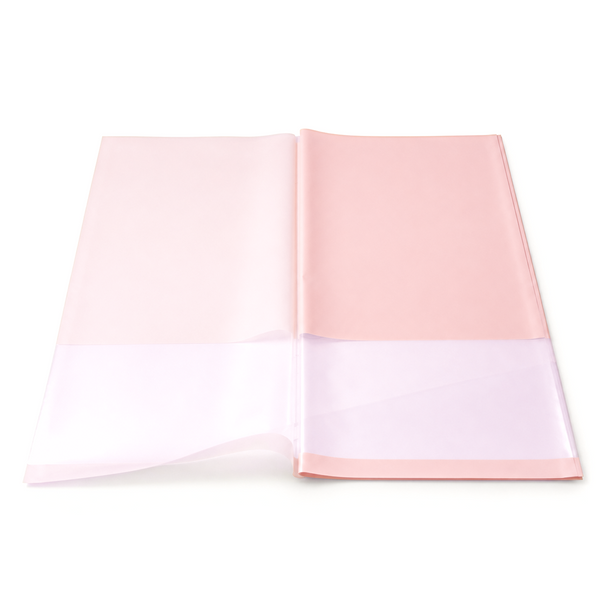 Coli celofan cu chenar transparent, culoare corai - ROC A19