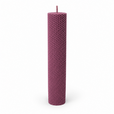 Lumânare din ceară de albine tip fagure, 40 cm, culoare mov NR.15 - 40060TFC