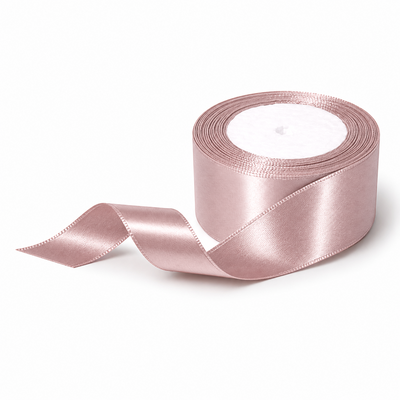 Rolă panglică satin, 4 cm, culoare roz prăfuit NR. 41 - ROC 0811