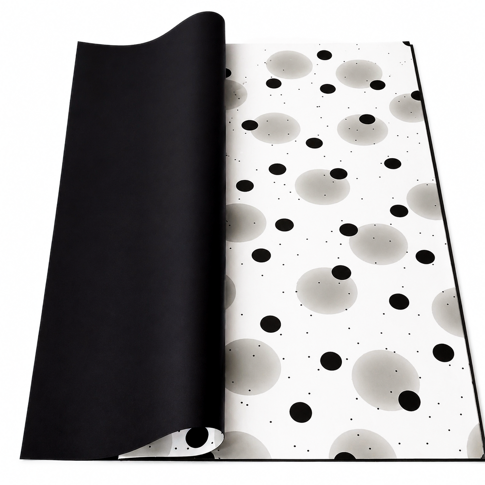 Coli celofan cu buline, culoare negru J06 - ROC A288