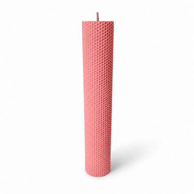 Lumânare din ceară de albine tip fagure, 40 cm, culoare roz NR. 5 - 40060TFC