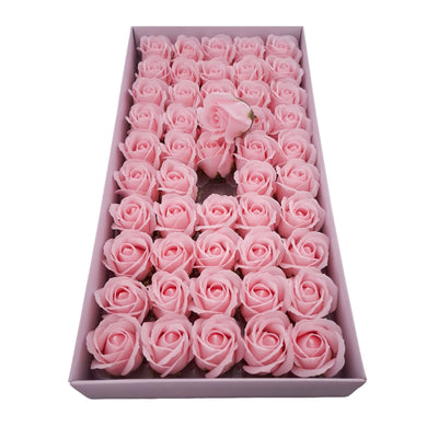 Set 50 trandafiri din săpun, culoare roz - NR. 1 - ROC M1