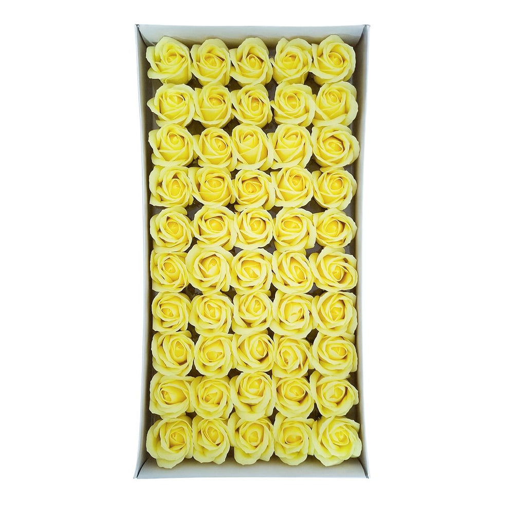 Set 50 trandafiri din săpun, culoare galben - NR. 16 - ROC M1