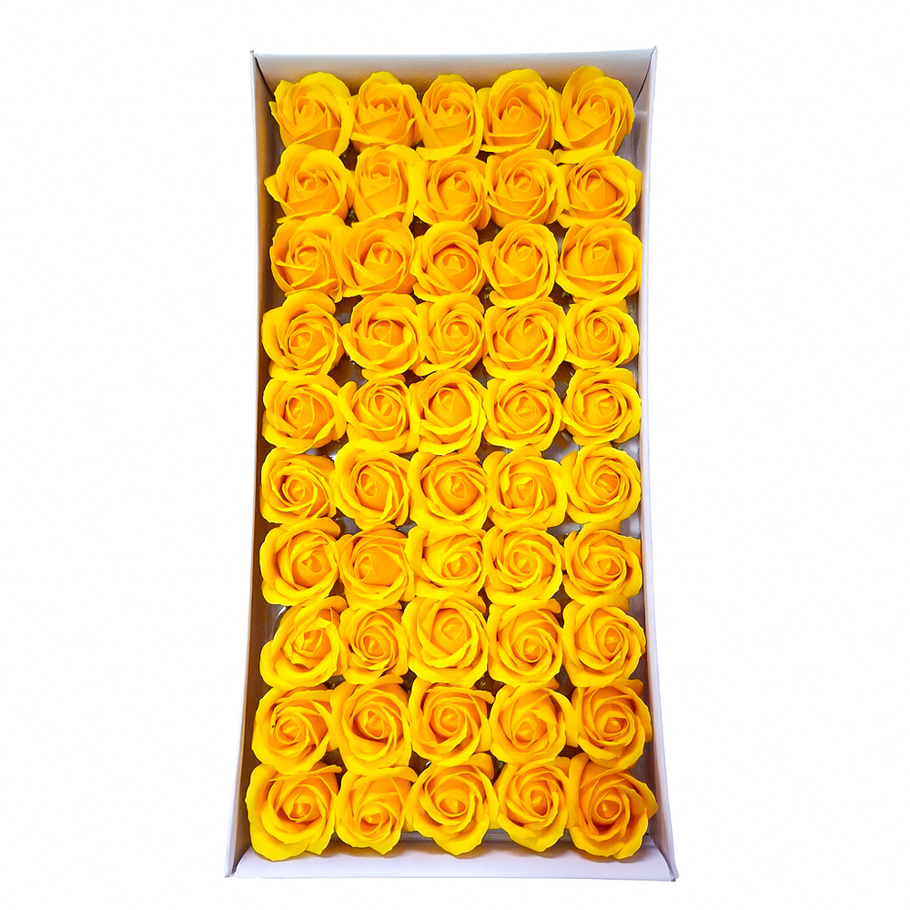 Set 50 trandafiri din săpun, culoare galben - NR. 18
