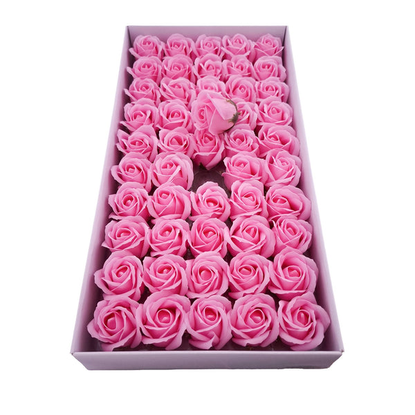 Set 50 trandafiri din săpun, culoare roz - NR. 2 - ROC M1