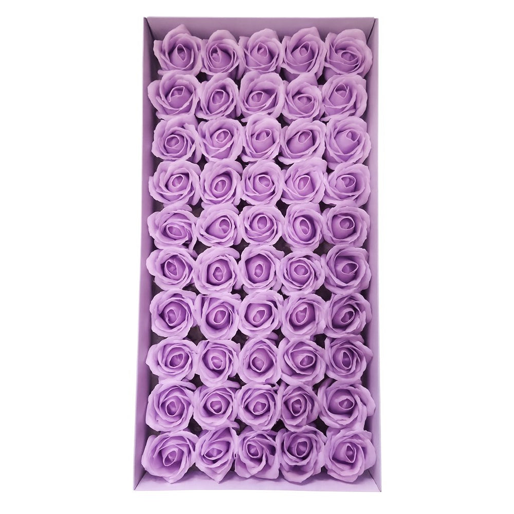 Set 50 trandafiri din săpun, culoare lila - NR. 32 - ROC M1