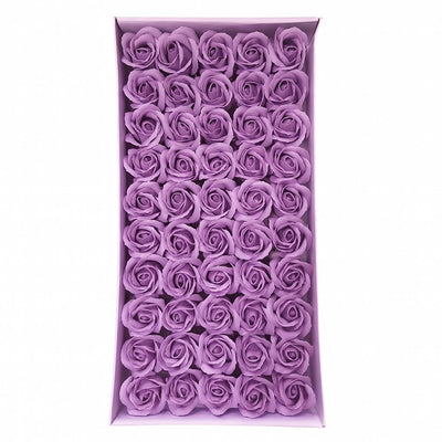 Set 50 trandafiri din săpun, culoare lila - NR. 33 - ROC M1