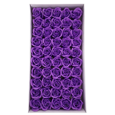 Set 50 trandafiri din săpun, culoare mov - NR. 34 - ROC M1