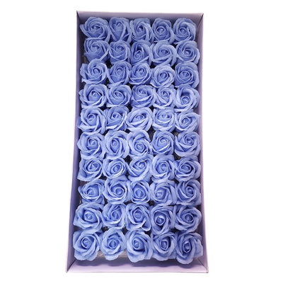 Set 50 trandafiri din săpun, culoare albastru - NR. 54 - ROC M1