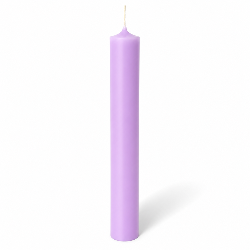 Lumânare din parafină pentru cununie și botez, 35 cm, culoare lila NR. 7 - 35048 LILA