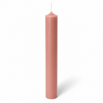 Lumânare din parafină pentru cununie și botez, 40 cm, culoare roz prăfuit NR. 5 - 40048 ROZ PRĂFUIT
