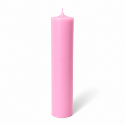 Lumânare din parafină pentru cununie și botez, 45 cm, culoare roz NR. 6 - 45070 ROZ