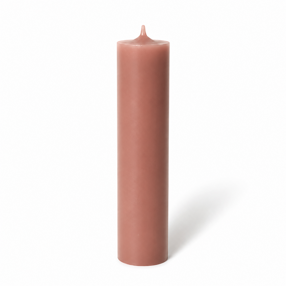 Lumânare din parafină pentru cununie și botez, 35 cm, culoare roz prăfuit NR. 5 - 35070 ROZ PRĂFUIT