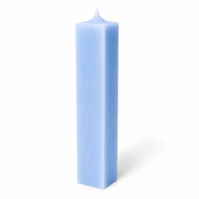 Lumânare din parafină pentru botez și cununie, 30 cm, culoare blue NR. 8 - 30050 PĂTRAT BLUE