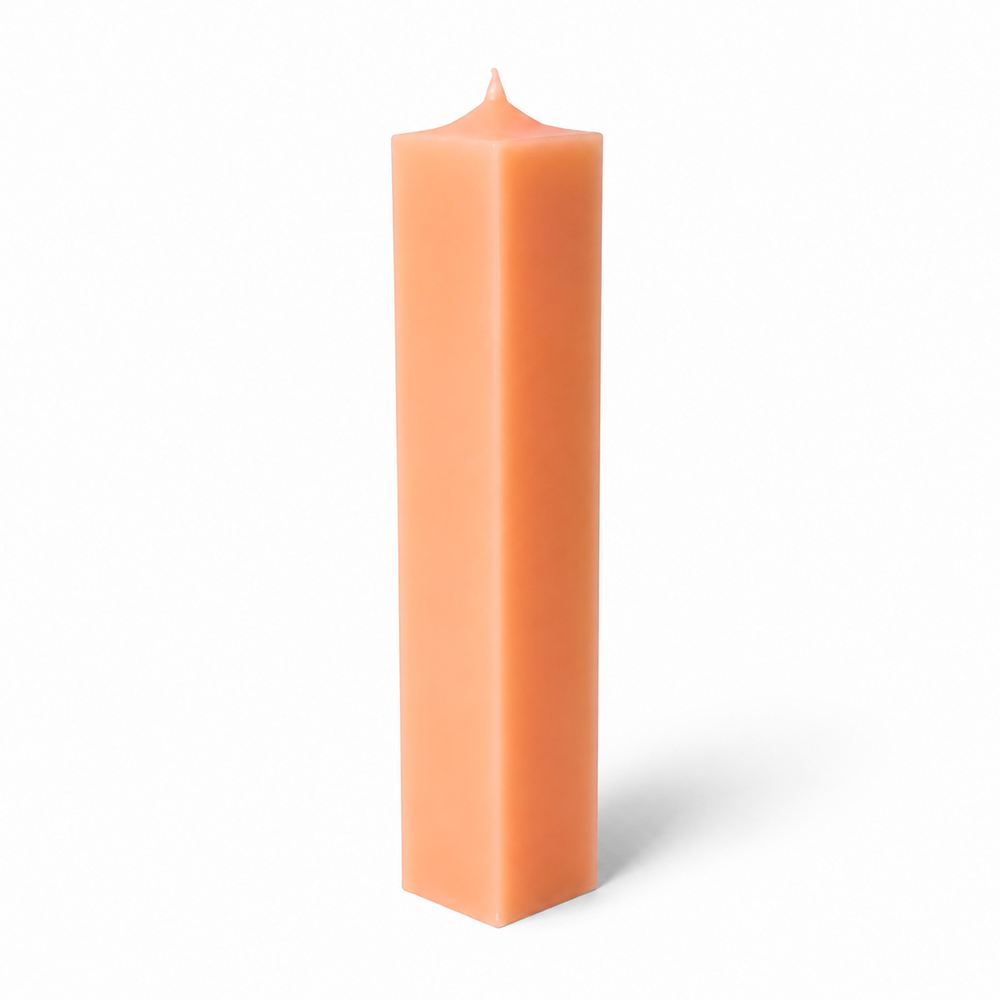 Lumânare din parafină pentru botez și cununie, 30 cm, culoare roz somon NR. 4 - 30050 PĂTRAT SOMON