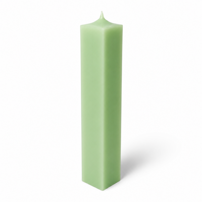 Lumânare din parafină pentru botez și cununie, 30 cm, culoare verde NR. 11 - 30050 PĂTRAT VERDE