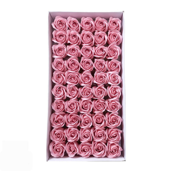 Set 50 trandafiri din săpun, culoare roz - NR. 47 - ROC M1