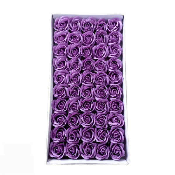 Set 50 trandafiri din săpun, cu codiță de plastic, NR. 72