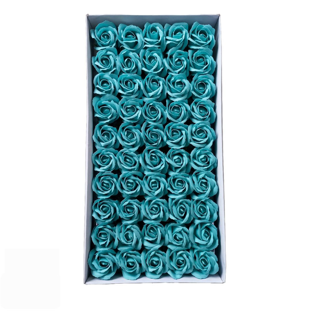 Set 50 trandafiri din săpun, cu codiță de plastic, NR. 74