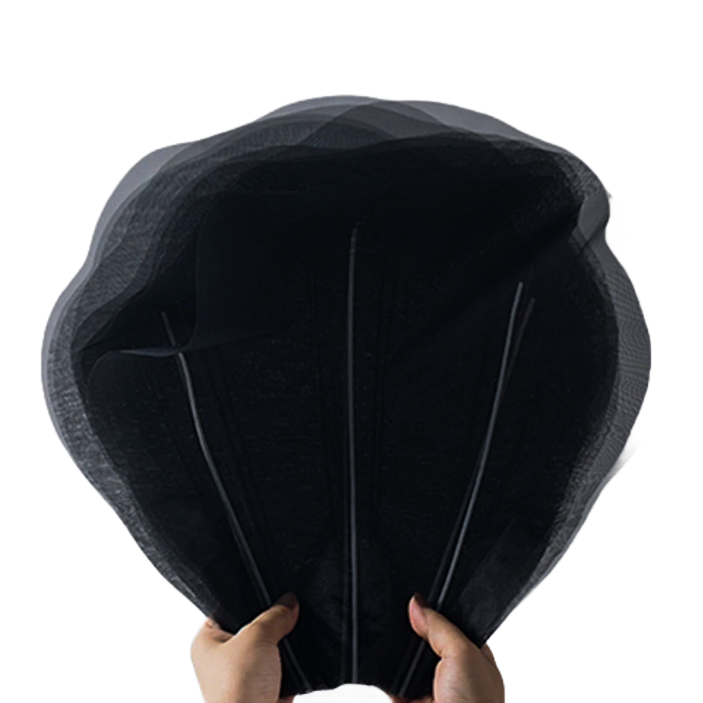 Set 10 petale din organza, culoare negru - ROC A42