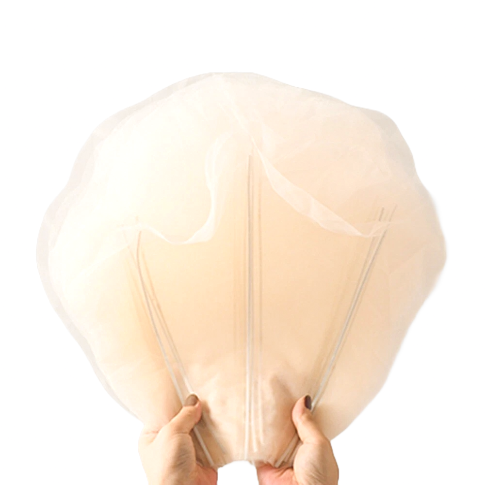 Set 10 petale din organza, culoare crem - ROC A42