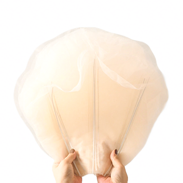 Set 10 petale din organza, culoare crem - ROC A42