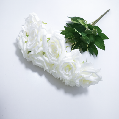 Buchet trandafiri artificiali, culoare alb - ROC AF32