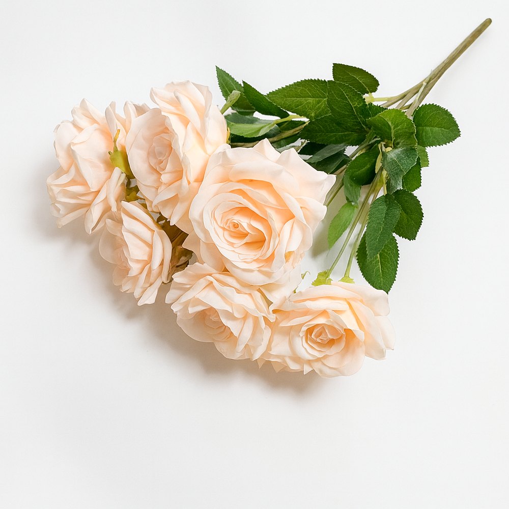 Buchet trandafiri artificiali, culoare roz somon - ROC AF32