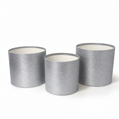 Set 3 cutii fără capac, culoare argintiu - ROC 5255