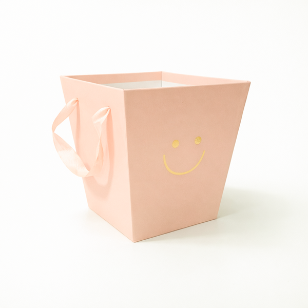 Cutie decorativă din carton cu print auriu, culoare corai - ROC 5812