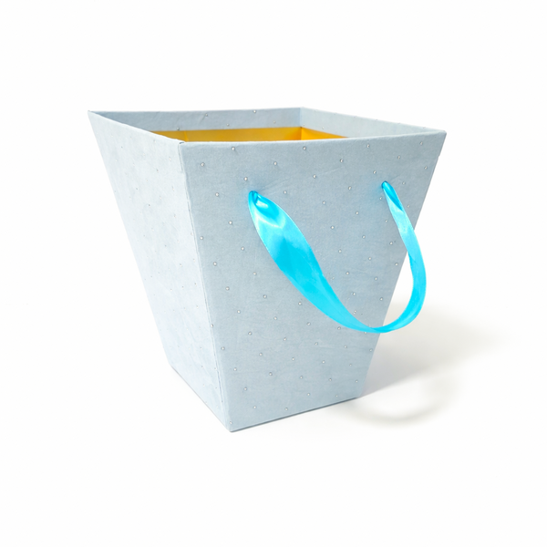 Cutie decorativă învelită în catifea, culoare blue - ROC 922