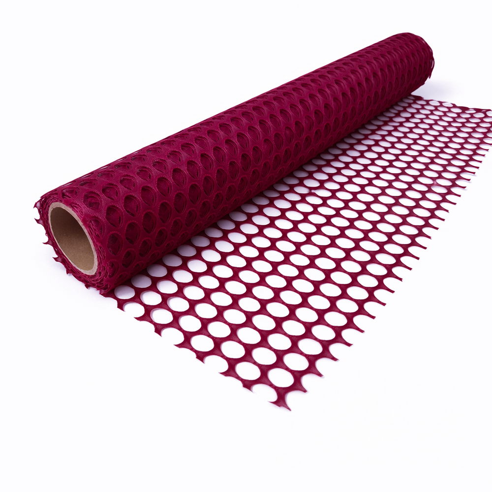 Rolă ambalaj tip dantelă perforată, culoare grena - ROC A30