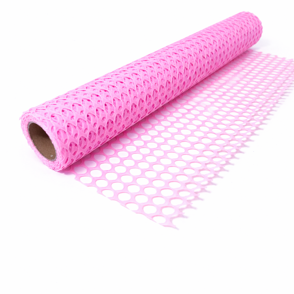 Rolă ambalaj tip dantelă perforată, culoare roz intens - ROC A30