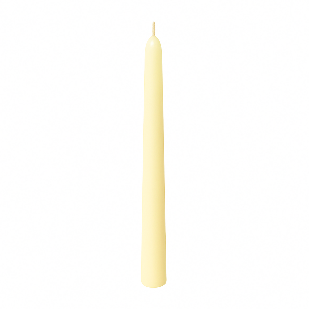 Set 12 lumânări conice, culoare crem