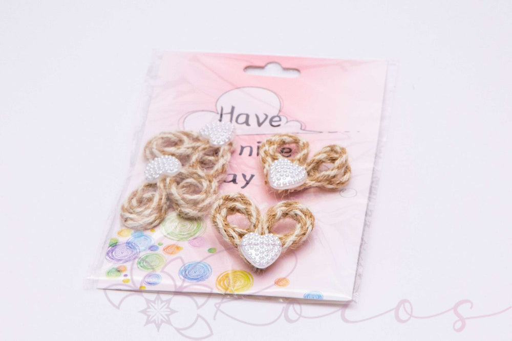 Set 4 accesorii decorative inimioare