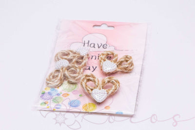 Set 4 accesorii decorative inimioare