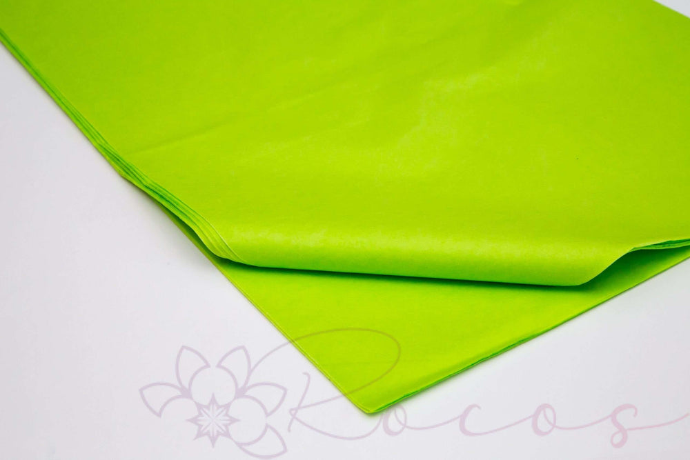 Set 50 de coli hartie de orez, latime 50 cm, lungime 70 cm, culoare verde deschis