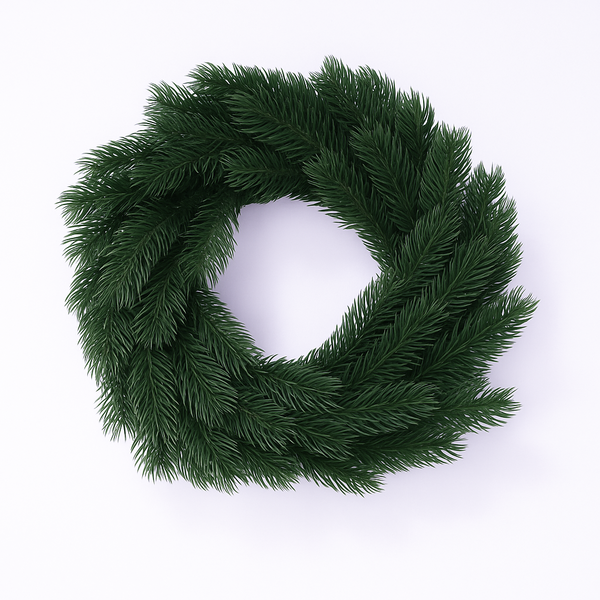 Coroniță brad artificial, culoare verde, 35 cm - ROC Z47