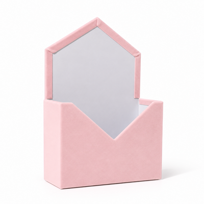 Set aus 2 samtbezogenen Umschlägen, Farbe Rosa A8