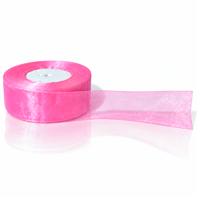 Panglică din organza, culoare roz intens Nr. 1004