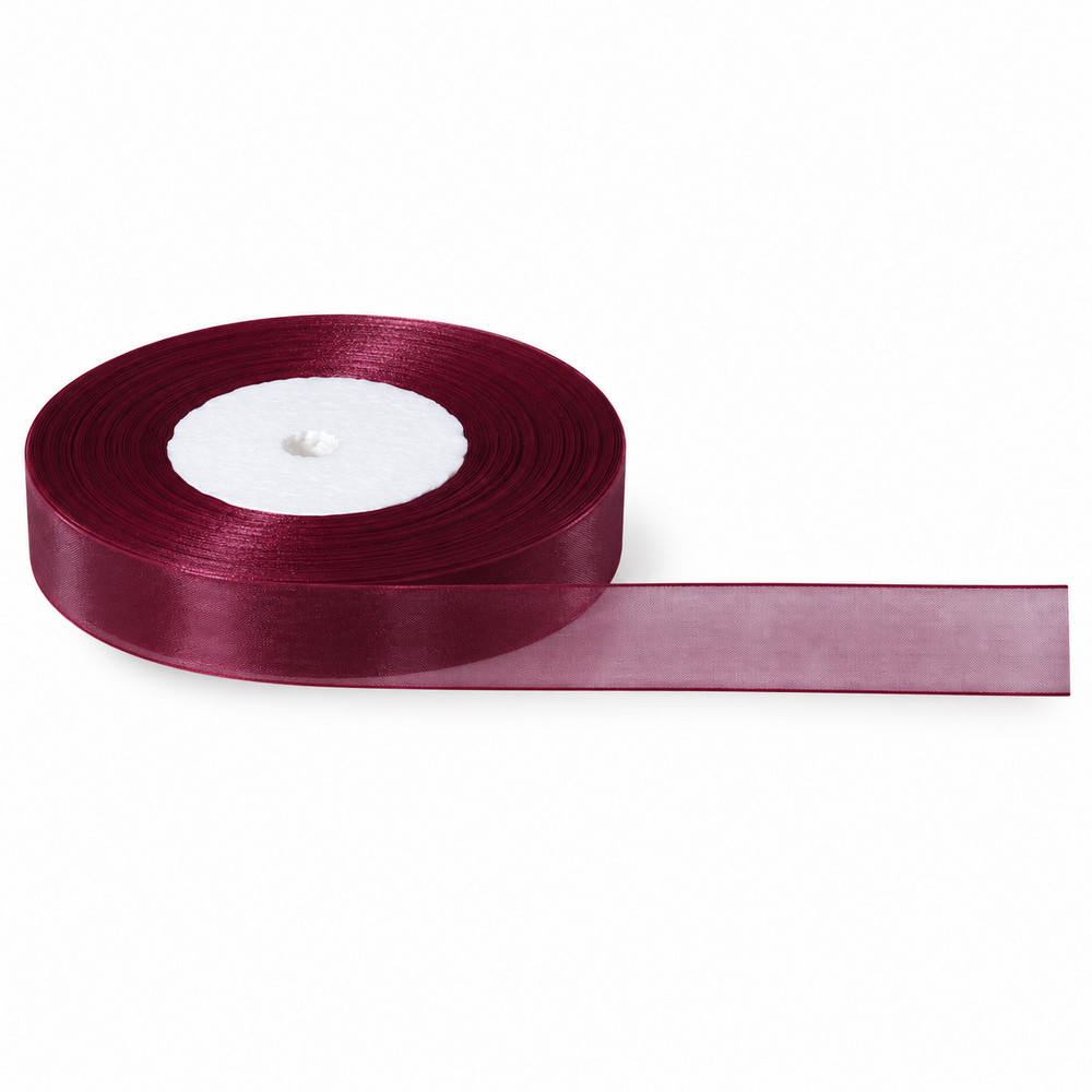 Organza-Band, 1.5 cm, Farbe Bordeaux Nr. 1048
