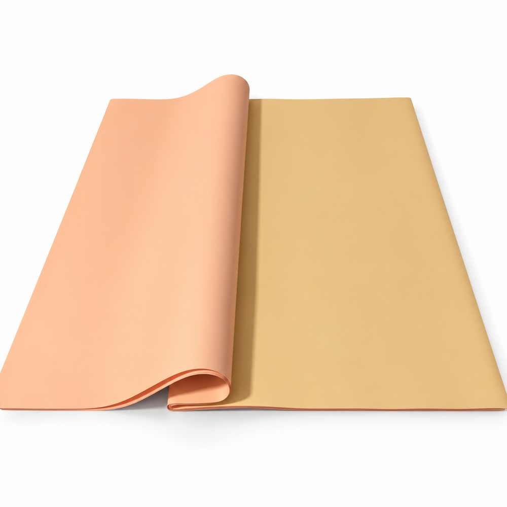 Doppelseitige Cellophanbögen, 58 × 58 cm, Set mit 20 Bögen — Creme / Koralle OY011