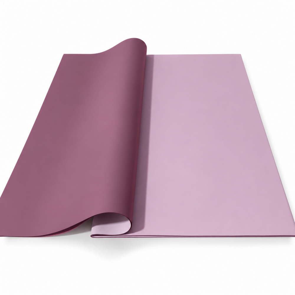 Zweiseitige Zellophanbögen, 58 × 58 cm, Set mit 20 Bögen — Altrosa / Lila OY036